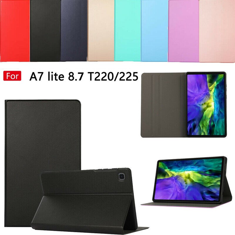 Bao Da Pu Máy Tính Bảng Nắp Lật Kiêm Giá Đỡ Cho Samsung Galaxy Tab A7 Lite 8.7 "Sm-T220 T225