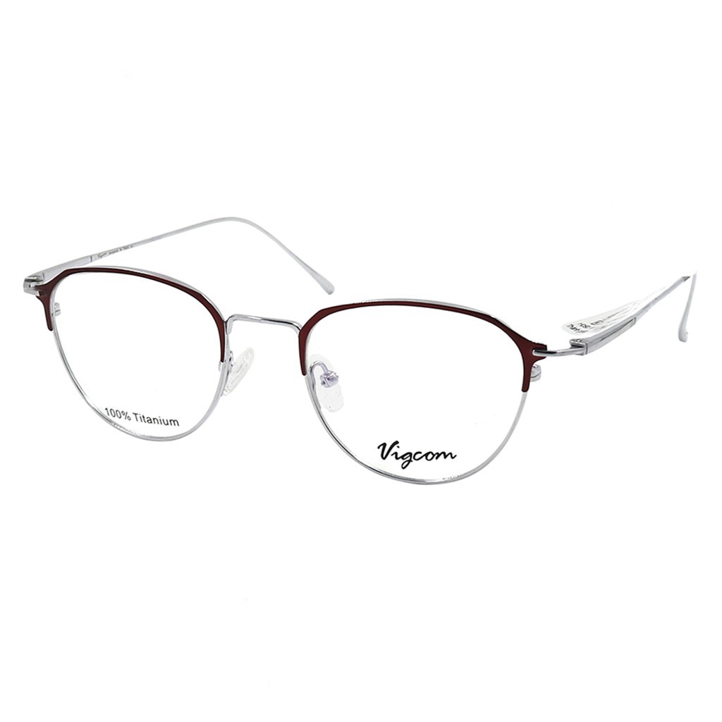Gọng kính thời trang Vigcom VG1608 kim loại chính hãng, thiết kế dễ đeo bảo vệ mắt
