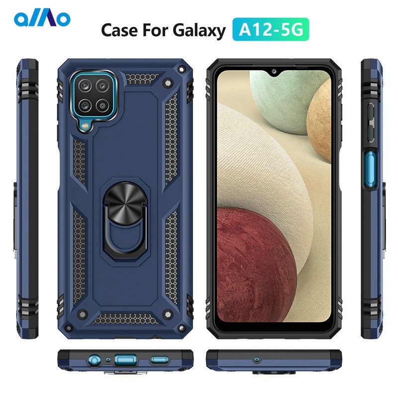Ốp điện thoại 3D có giá đỡ kim loại dành cho Samsung Galaxy A22 5G Samsung Galaxy A12 SM-A125F SM-A125M