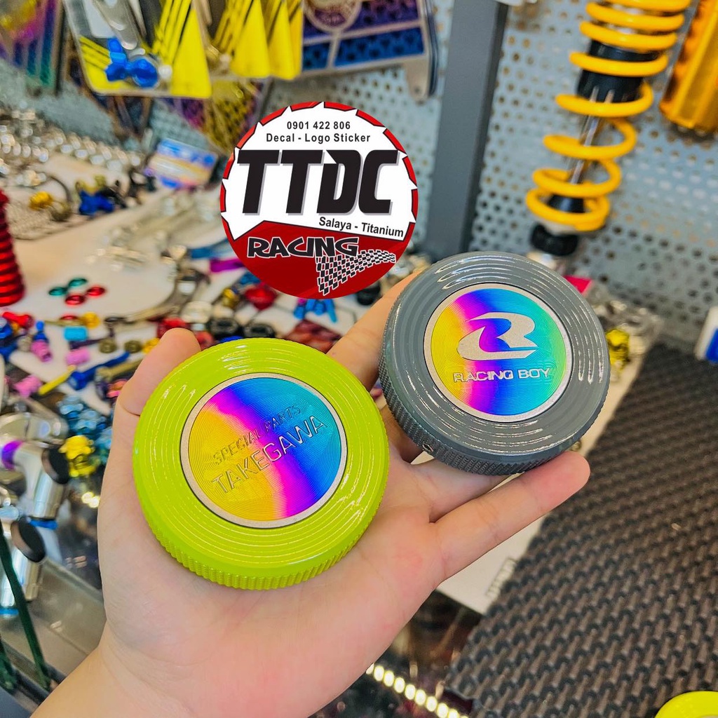 Nắp bình xăng cnc tem logo titan gắn mọi dòng xe ✌