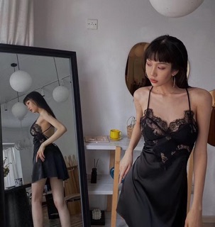 VÁY LỤA PHỐI REN CC2