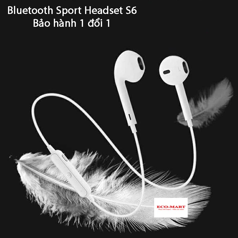 Tai nghe Bluetooth Sports Headset S6 siêu Bass + Tặng kèm dây sạc