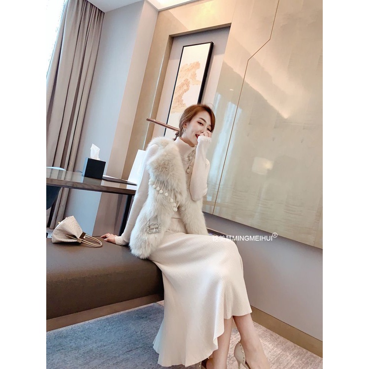 [Giao Ngay] Áo Khoác Lông Cáo Nhân Tạo Ngắn Phong Cách Mới Mùa Đông Ấm Áp Cho Nữ