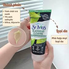 Sữa rửa mặt tẩy tế bào chết ngừa mụn St.Ives Trà Xanh 170g hàng chính hãng dksh
