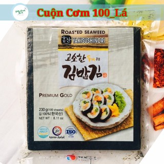 Rong biển cuộn cơm🍁Cuộn cơm 100 lá/Rong biển Hàn Quốc🍁Cuộn kimbap/Cuộn sushi/ 10 lá 20gr/Nhập khẩu Hàn Quốc