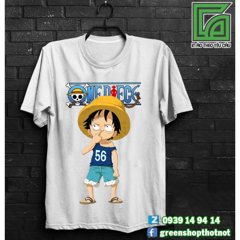 Áo thun one piece chibi luffy ngoáy mũi dễ thương / sp limited
