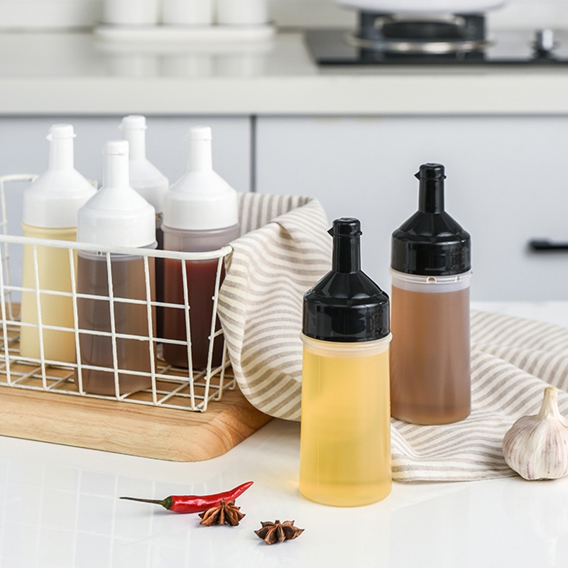 Bình Đựng Nước Sốt / Gia Vị Đa Năng Chống Bụi Có Thang Đo Tiện Dụng Cho Nhà Bếp
