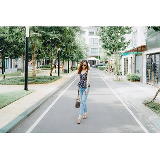 Áo hai dây họa tiết