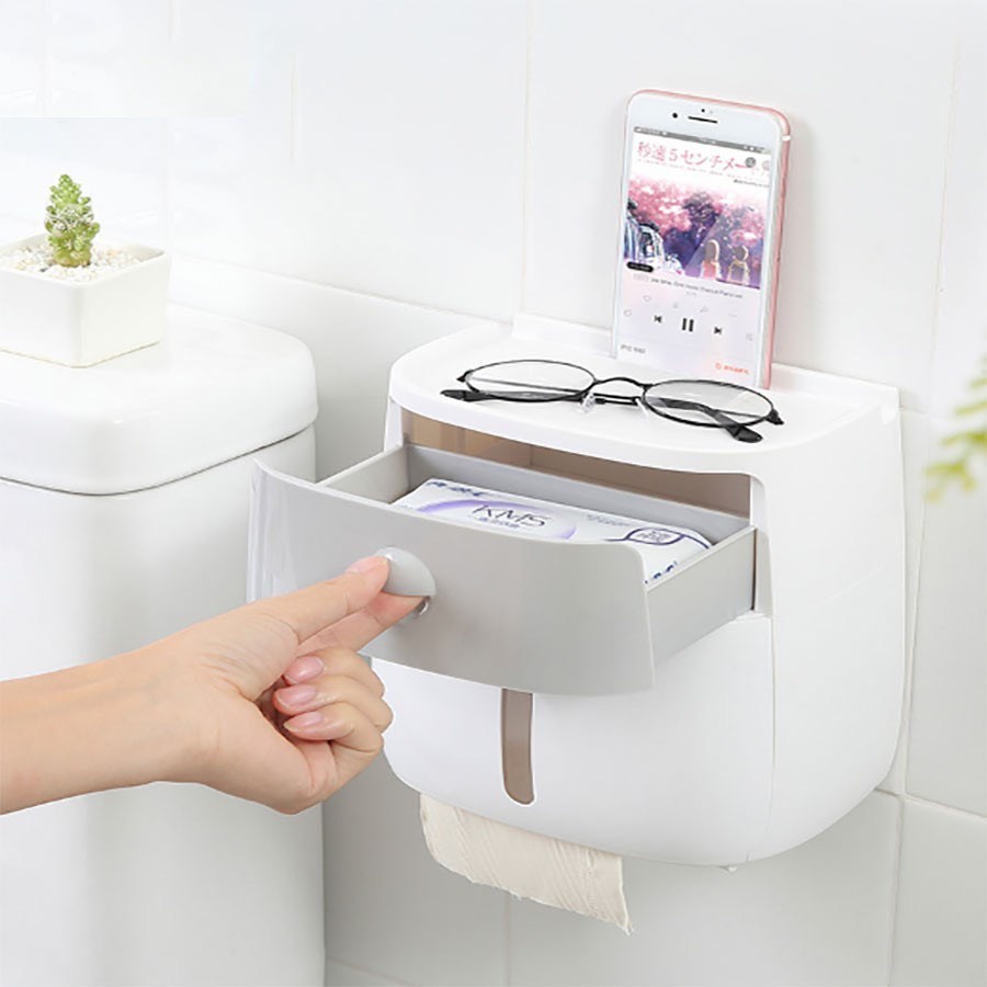 Hộp đựng giấy vệ sinh 2 ngăn ecoco