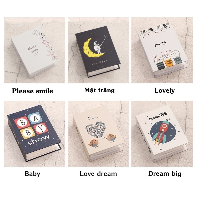 Album đựng ảnh 8x10 để 200 ảnh bìa giấy cứng mẫu bìa siêu đẹp để ảnh cho con, ảnh kỉ niệm Kho album ảnh Anvy