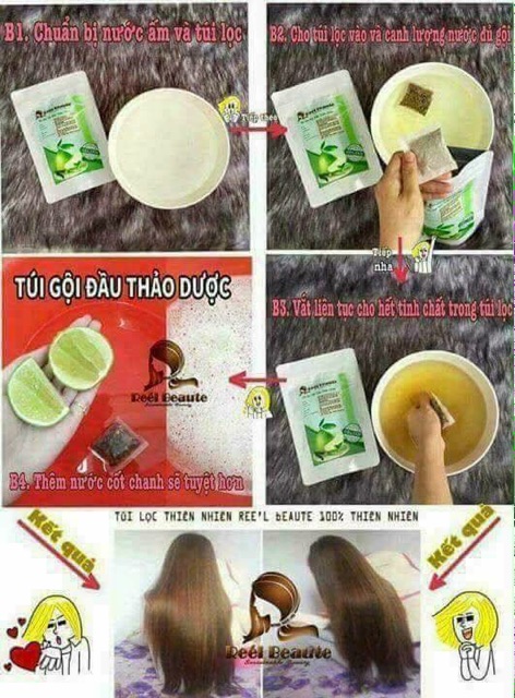 Túi gội thảo dược Reel Beaute