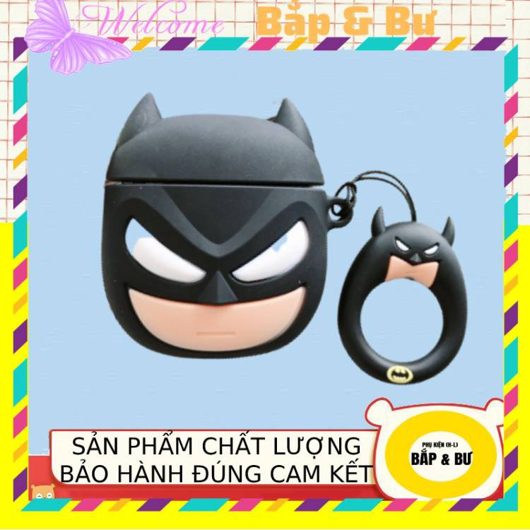 Vỏ bảo vệ bao đựng tai nghe Airpod 1/Airpod 2-Mã ốp batman