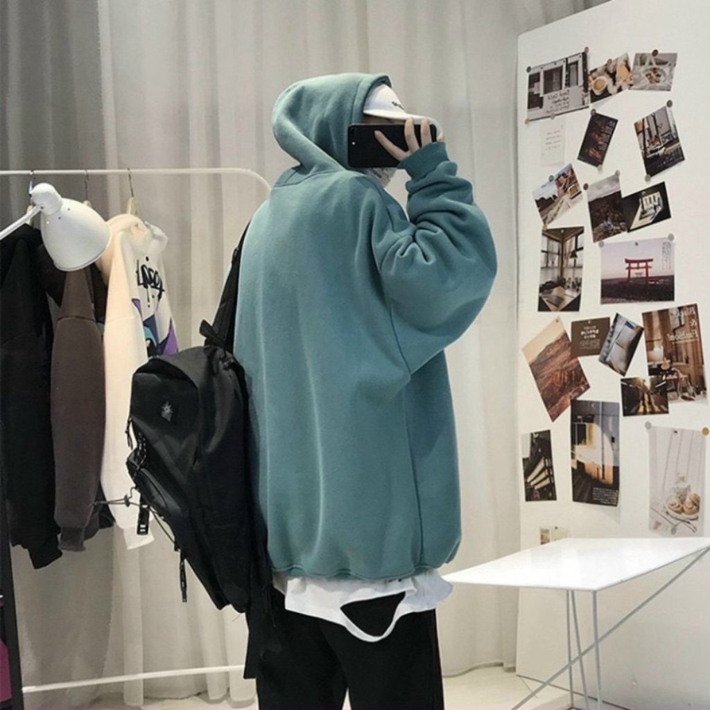 Áo hoodie nỉ bông unisex form rộng phong cách street style nam nữ hottrend Hàn Quốc AKN18 LECHAU rẻ đẹp thời trang