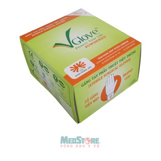 Găng tay y tế đóng gói tiệt trùng Vglove (hộp 50 đôi)