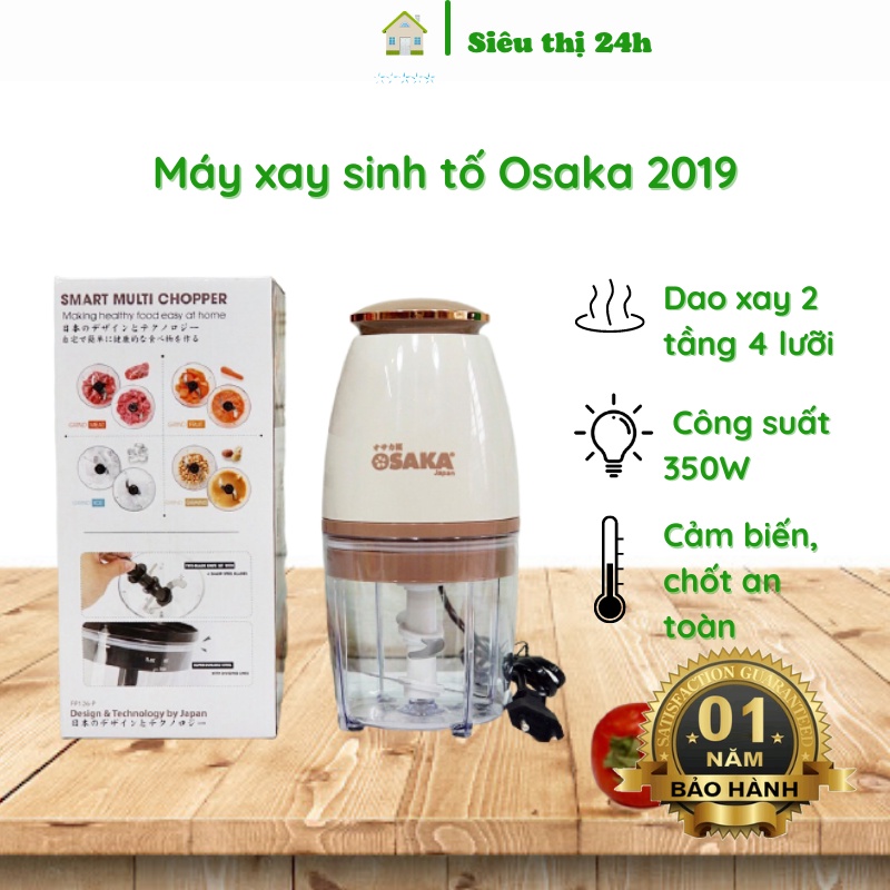 [Mã ELHA22 giảm 6% đơn 300K] [ƯU ĐÃI] Combo máy xay sinh tố Osaka 2019 và Dụng cụ xay tiêu thủy tinh