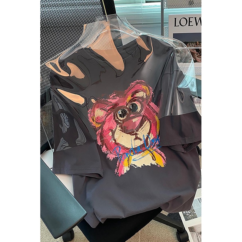 NRVP Áo thun tay ngắn cổ tròn 100% cotton thời trang phong cách Hàn Quốc cho nữ