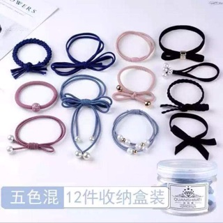 Hộp chun buộc tóc 12 mẫu
