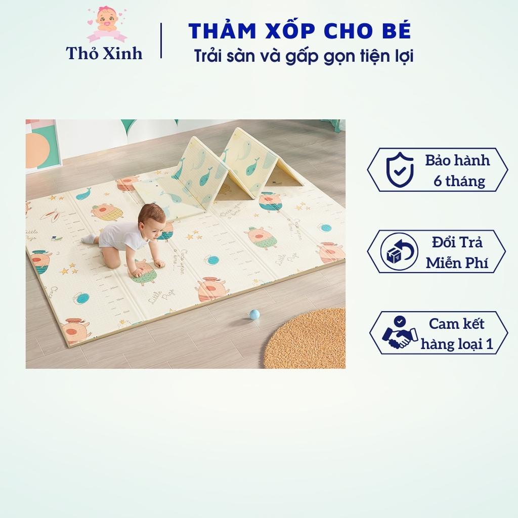 Thảm xốp Cho Bé Gấp Gọn XPE 2 mặt cao cấp chuẩn dày 1 cm , thảm chơi an toàn cho bé