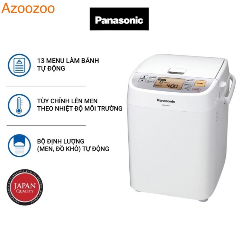 Máy làm bánh mì tự động Panasonic SDP104WRA 360W Hàng chính hãng Bảo hành 12 tháng