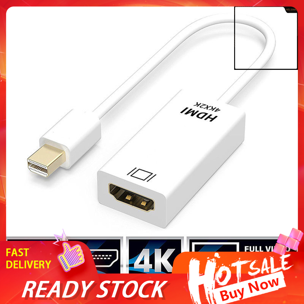 helsinki 4Kx2K Mini DisplayPort DP to HDMI-compatible Adapter Converter Cable for Macbook Pro Air