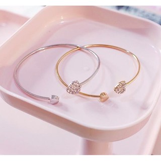 Lắc Tay Trái Tim Nữ [Titan] Đính Đá