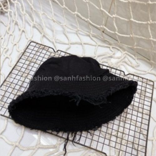 Mũ bucket trơn vành tròn tua rua Nón tai bèo chất kaki thời trang form unisex nam nữ BK25