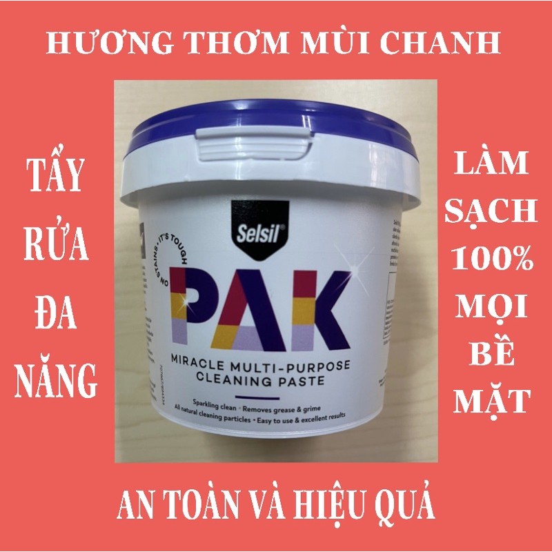 Kem tẩy đánh bóng đa năng làm sạch mọi bề mặt Selsil PAK 500G (nhập khẩu Thổ Nhĩ Kì)