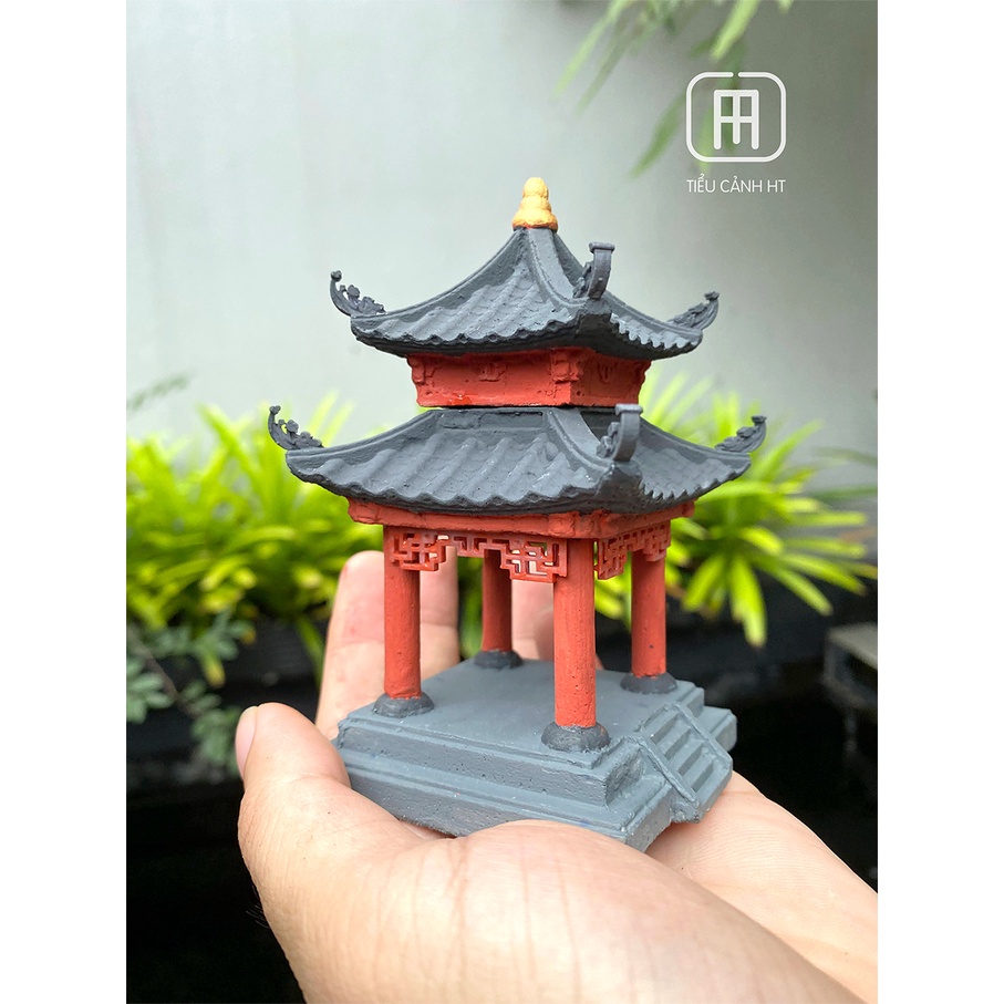 Mô hình nhà, lầu vọng nguyệt, lầu chòi mini trang trí cây cảnh, bonsai, non bộ,bán cạn, tiểu cảnh terrarium