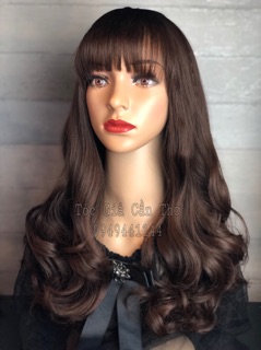 TÓC BỘ XOĂN 55cm Nâu Đen