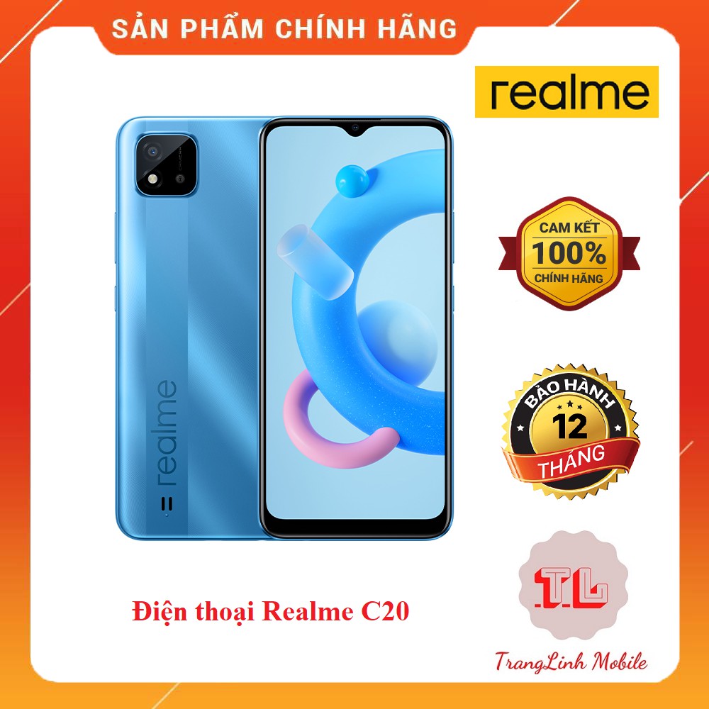 [Mã 77ELSALE hoàn 7% đơn 300K] Điện thoại Realme C20 - Hàng Chính Hãng Mới 100%