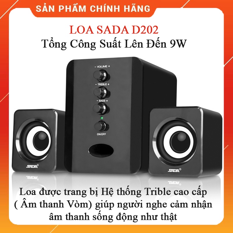 Loa Vi Tính Công Suất Lớn, Loa Nghe Nhạc Và Hát Karaoke, Dàn Loa Vi Tính Sada D202