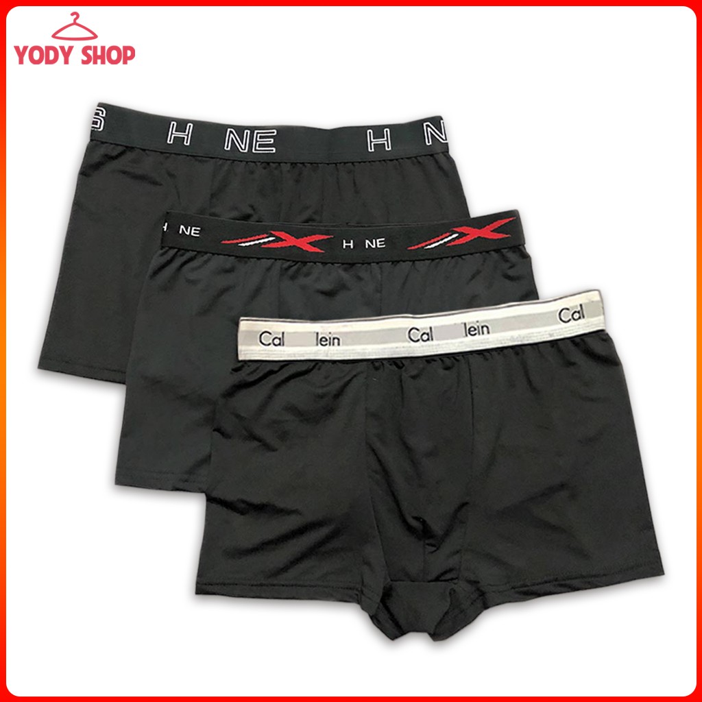 Combo 5 Quần lót boxer nam vải cotton, thun lạnh nhiều lưng, quần sịp đùi co dãn 4 chiều