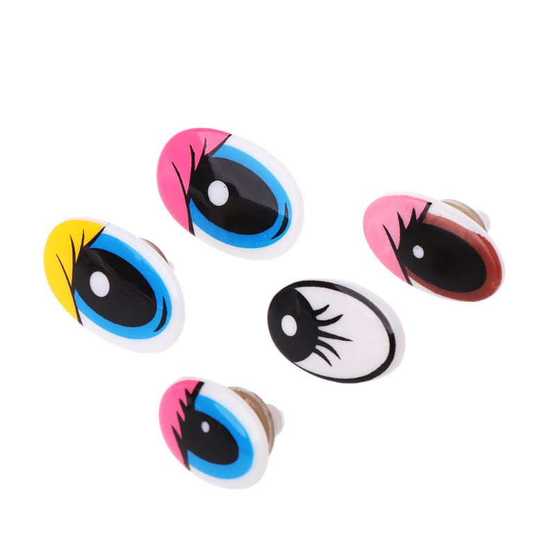 Set 10 Mắt Nhựa Hoạt Hình Cho Búp Bê / Đồ chơi nhồi bông