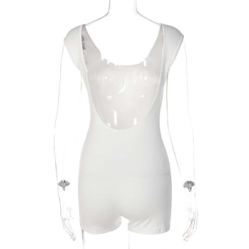 DUNEA Áo liền quần cổ chữ U hở lưng quyến rũ thời trang dành cho nữ