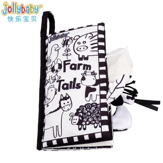 Sách Vải Kích Thích Thị Giác - Jollybaby - Farm Tails - Vật Nuôi Trang Trại