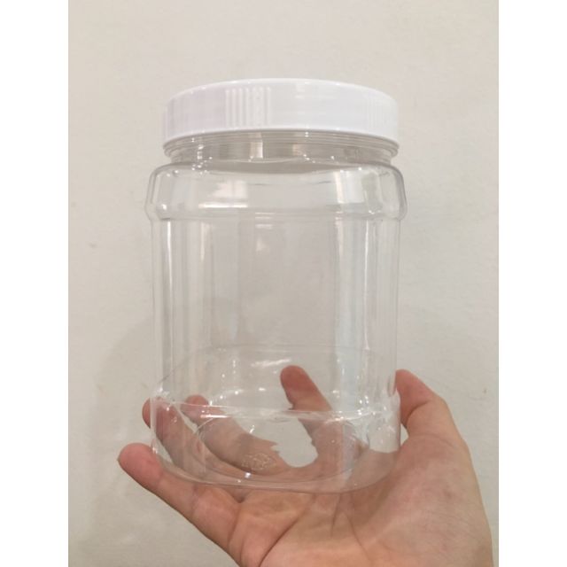 Nhựa Hủ Dáng Vuông Kèm Nắp Nhựa (V36) ( 500Gram Hạt Điều)