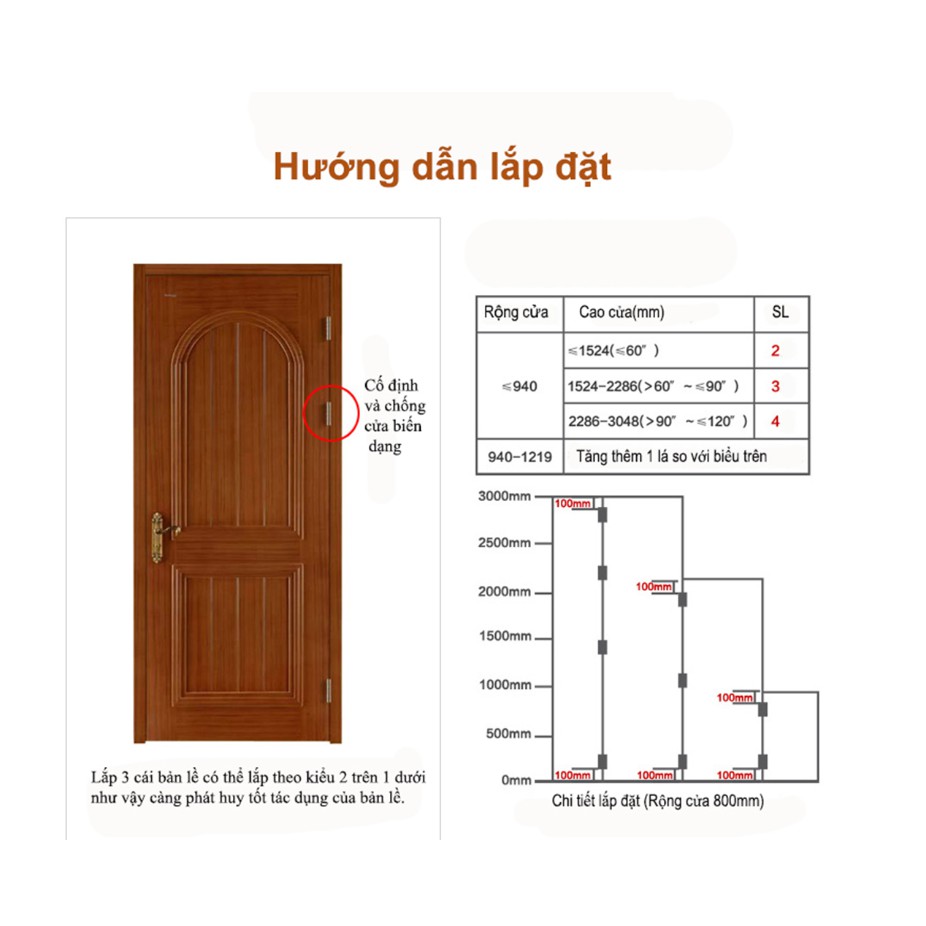 Bản lề cửa,bản lề âm dương inox 4*3*3