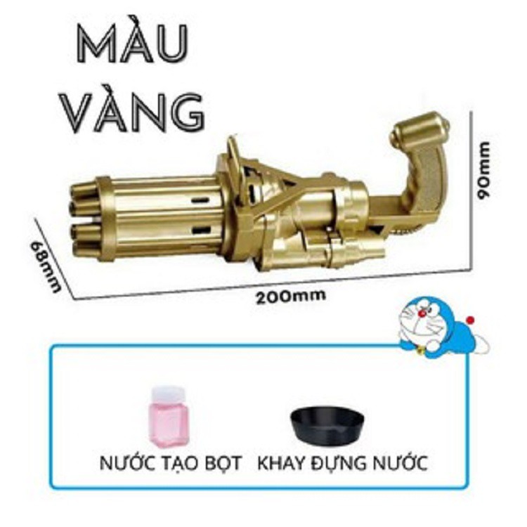 kien review Súng 6 nòng bắn bong bóng mới nhất