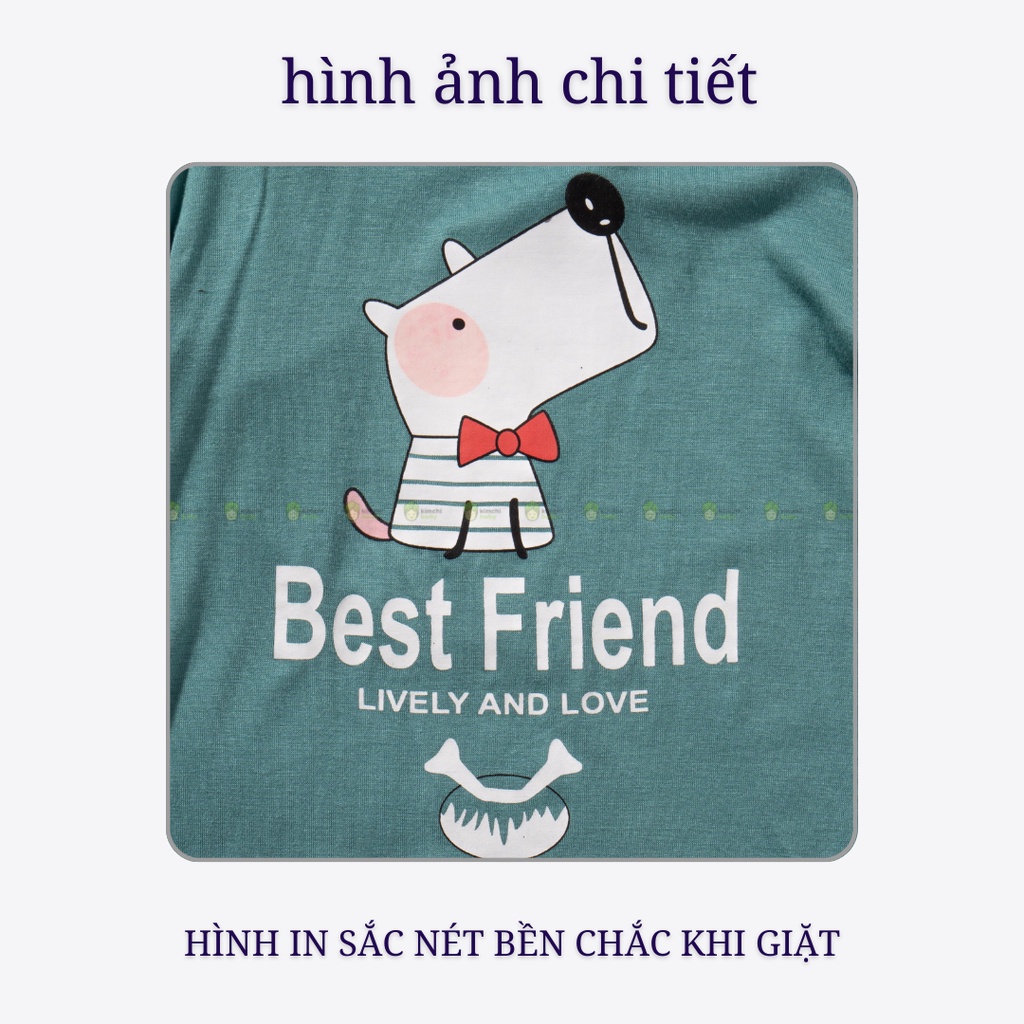 [SZ ĐẠI] Bộ Thun Lạnh Dài Tay Cho Bé Gái, Bé Trai Minky Mom Hoạ Tiết Gấu Cool, Bộ Quần Áo Cho Bé Mặc Nhà MKMTD2234