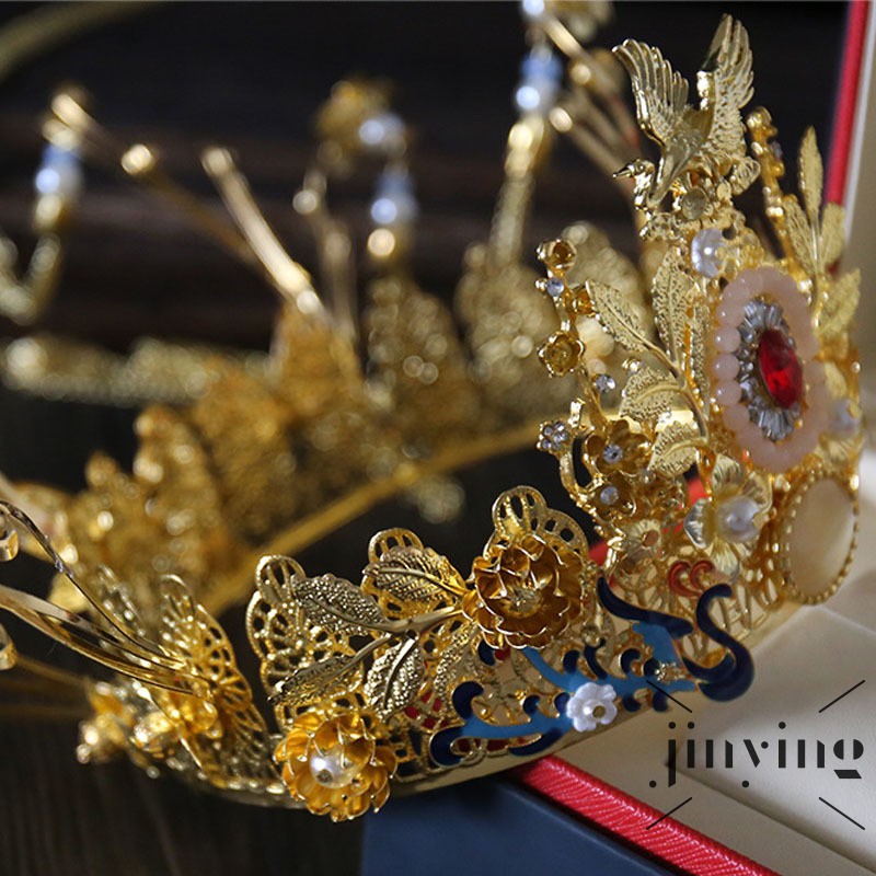 GETNOIVAS Vương miện cài tóc phong cách Trung Hoa cho cô dâu