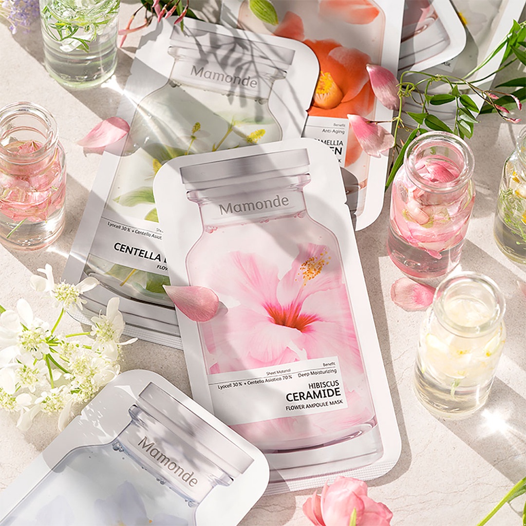 Mặt nạ giấy tinh chất cô đặc Mamonde Flower Ampoule Mask 23ml / Flower Lab Essence Mask 25ml