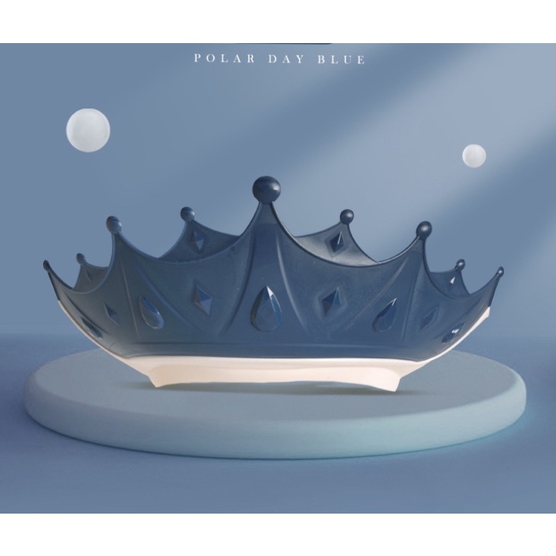 Nón tắm, mũ gội đầu chắn nước bảo vệ tai và mắt hình vương miện có thể điều chỉnh vòng đầu, chất liệu  PP + TPE cao cấp