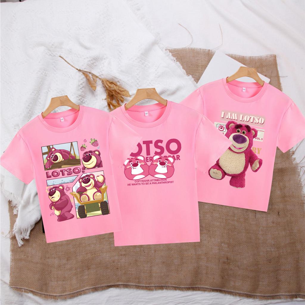 Áo Thun Gấu Dâu Lotso Bear Màu Hồng Cực hot cho bé