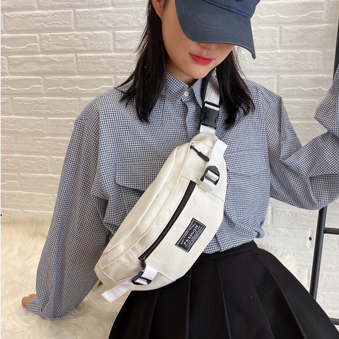 Túi đeo chéo/ đeo hông phong cách harajuku Hồng Kông cá tính dễ phối đồ dành cho nữ