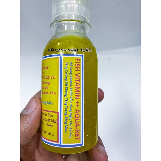 VITAMIN TỔNG HỢP CHO CÁ, TÔM, TÉP TĂNG MÀU, ĐỀ KHÁNG AQUA NET 100ML