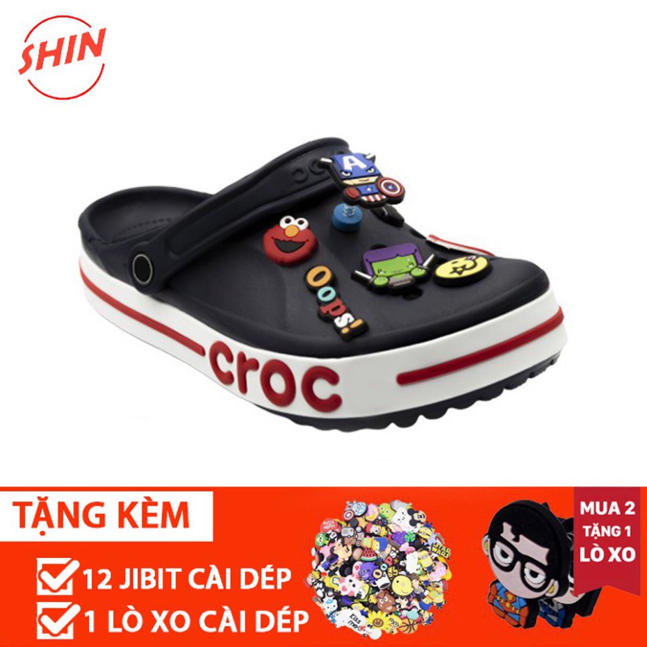 dép cross đen viền đỏ đế bánh mìFREESHIPsục cross hotrend BAYa03