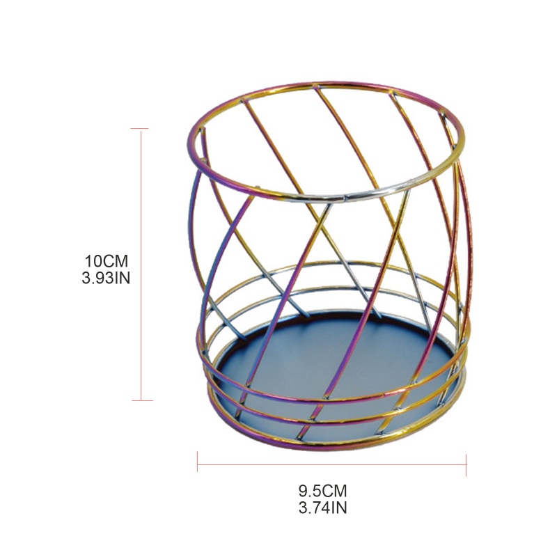 1 Giỏ Kim Loại Đựng Bút Đa Năng Tiện Dụng Cho Gia Đình / Văn Phòng