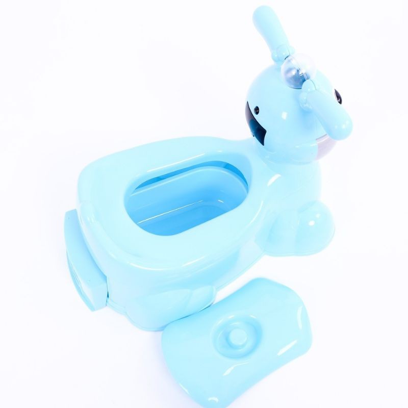 (HÀNG CÔNG TY)Bô vệ sinh hình thỏ phát nhạc cho bé