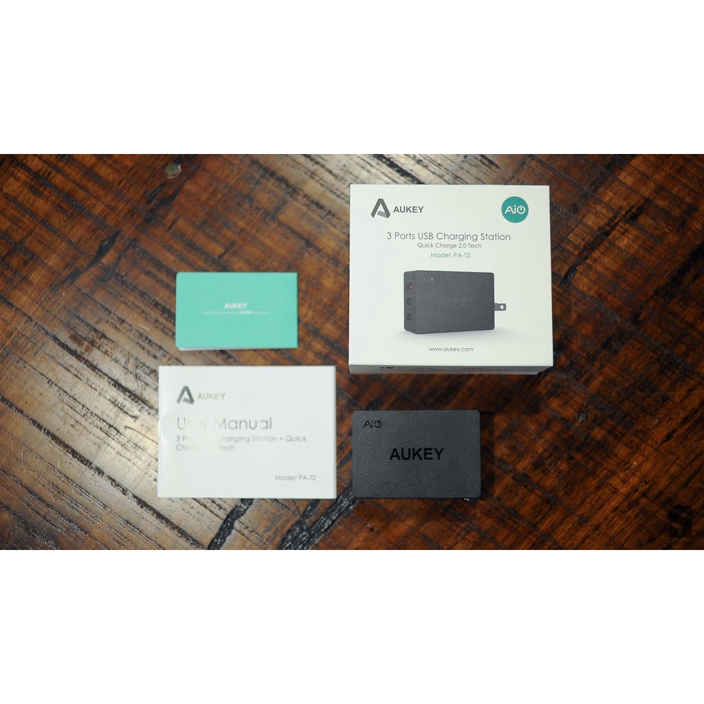 SẠC NHANH 2.0 QUALCOMM AUKEY 3 CỔNG PA-T2 CHÍNH HÃNG