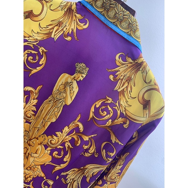 Áo sơ mi nữ dài tay hoạ tiết medusa độc đáo thương hiệu Versace cao cấp